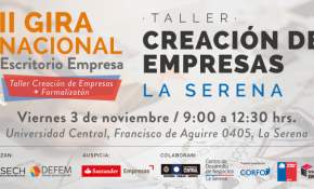Atención de emprendedores: Realizarán taller de creación de empresas en La Serena 