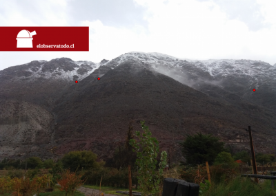 Cordillera de Los Andes en la Región de Coquimbo: Lluvias y nieve. 